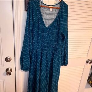 Ava & Viv Size 1X Balloon Sleeved Dress